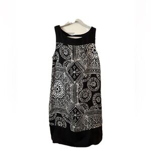 White House Black Market Patterned Women's Silk Dress, size 8